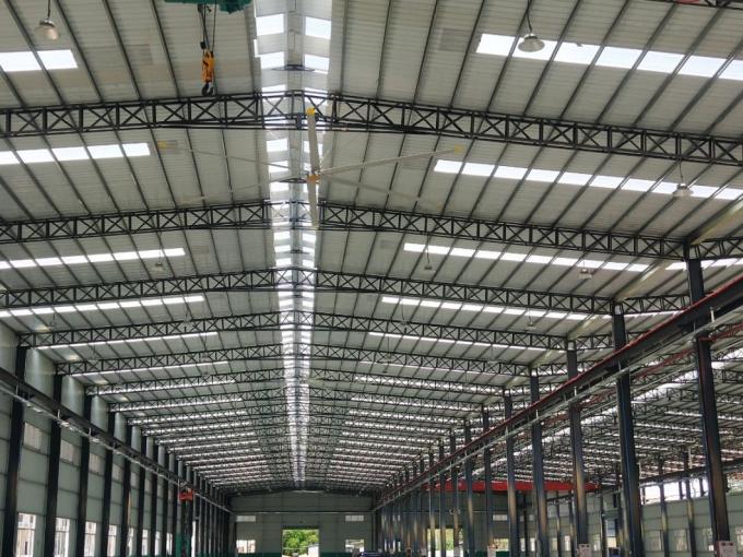 خنک کننده هوا افقی HVLS فن سقف 24 فوت فن سقف صنعتی ODM 8
