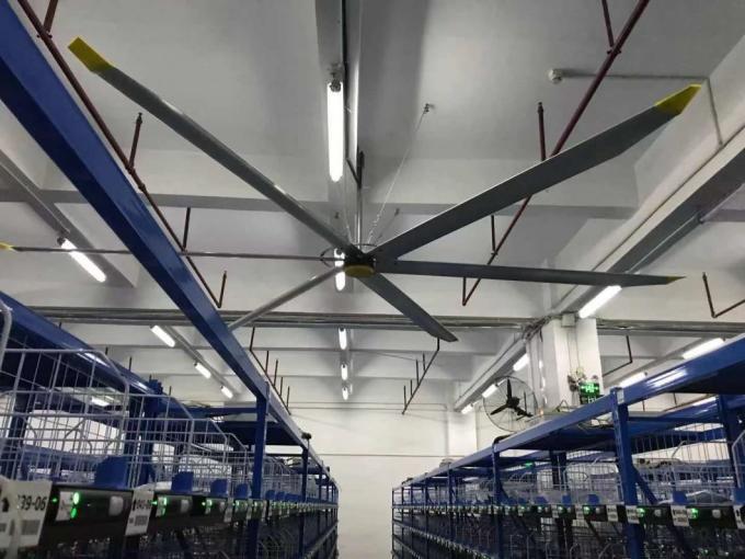 خنک کننده هوا افقی HVLS فن سقف 24 فوت فن سقف صنعتی ODM 9