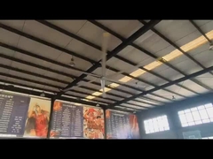 فنر صنعتی HVLS بزرگ 7.3m 24FT با موتور PMSM و عملکرد صرفه جویی در انرژی