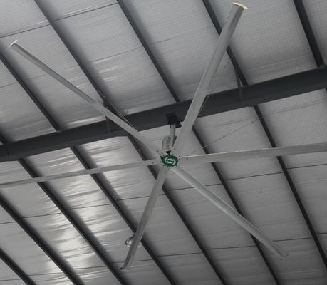 هوا خنک کننده سقف سقف بزرگ 24 فوت HVLS فن های صنعتی