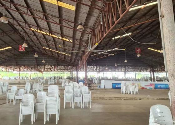 قیمت خوب خنک کننده هوا افقی HVLS فن سقف 24 فوت فن سقف صنعتی ODM آنلاین