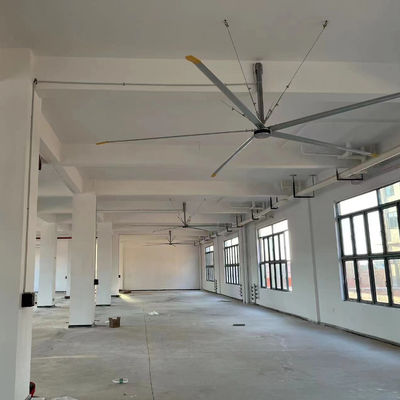 قیمت خوب 220 ولت 1.5 کیلو وات فن های سقف صنعتی HVLS با موتور الکتریکی آهنربای دائمی آنلاین