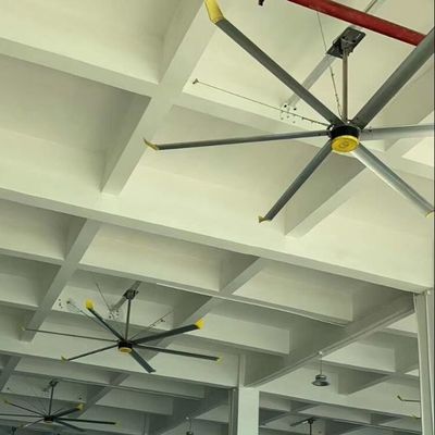 قیمت خوب تهویه کارگاه 24FT 58RPM فن های سقف صنعتی با حجم بالا و سرعت پایین آنلاین