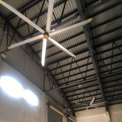قیمت خوب نصب فن سقف رستوران 5.0m 16FT BLCD موتور HVLS تهویه کننده برای انبار های بزرگ آنلاین