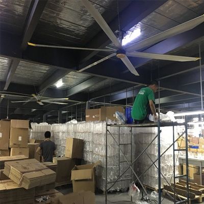 قیمت خوب موتور BLCD 5.0m 16FT جریان بزرگ هوا HVLS فن سقف برای خنک سازی هوا و تهویه آنلاین