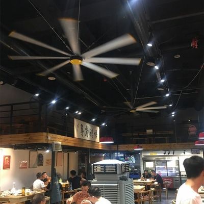 قیمت خوب 2.4m 8FT فنر سقف HVLS بدون برس برای انبار و مکان های تجاری نگهداری رایگان آنلاین