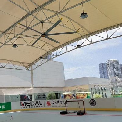 قیمت خوب 5.0m 16FT HVLS فن سقف تهویه دهنده الکتریکی AC PMSM موتور هوا خنک کننده تهویه آنلاین