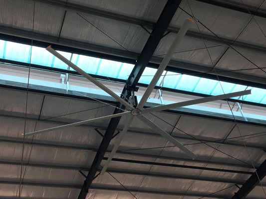 قیمت خوب فن محوری فن سقف صنعتی HVLS بزرگ با قطر 7.3m مواد تیغه آلیاژ Al-Mg آنلاین