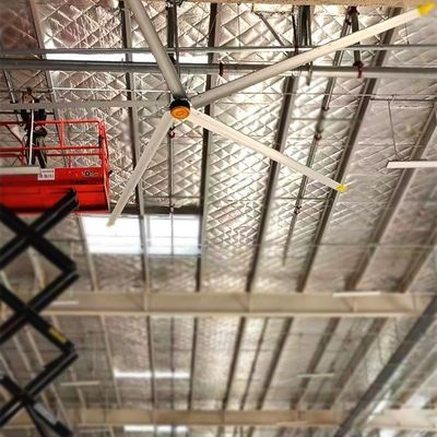قیمت خوب فنر سقف الکتریکی HVLS سنتی نصب شده با 6 تیغه آلومینیومی سفارشی آنلاین