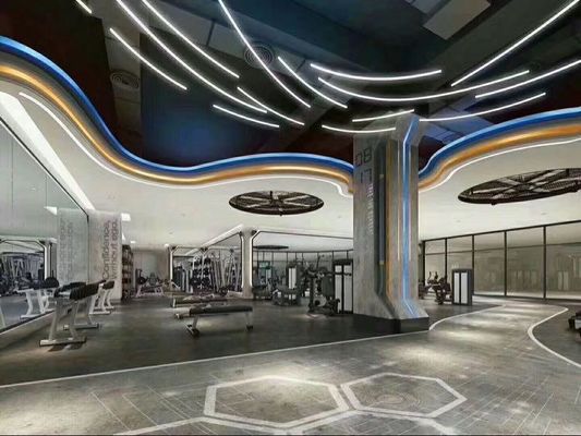 قیمت خوب مرکز ورزشگاه بزرگ HVLS 5 تیغه گیربکس فن سقف آنلاین