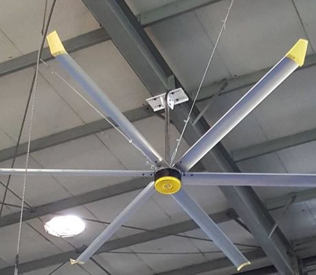 قیمت خوب گیربکس PMSM موتور پیکربندی شده الکتریکی HVLS مژه های سقف آنلاین